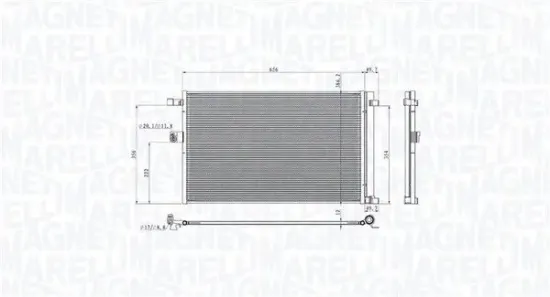 Kondensator, Klimaanlage MAGNETI MARELLI 350203104900 Bild Kondensator, Klimaanlage MAGNETI MARELLI 350203104900