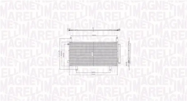 Kondensator, Klimaanlage MAGNETI MARELLI 350203105100