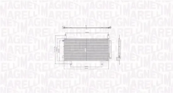 Kondensator, Klimaanlage MAGNETI MARELLI 350203105100 Bild Kondensator, Klimaanlage MAGNETI MARELLI 350203105100