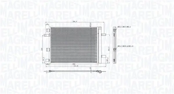 Kondensator, Klimaanlage MAGNETI MARELLI 350203105300