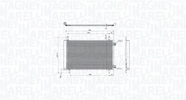 Kondensator, Klimaanlage MAGNETI MARELLI 350203105500