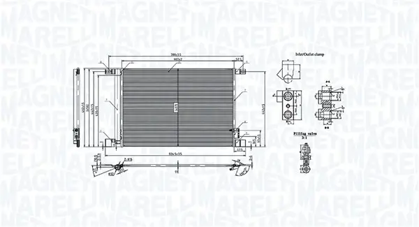 Kondensator, Klimaanlage MAGNETI MARELLI 350203010600