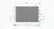 Kondensator, Klimaanlage MAGNETI MARELLI 350203106600