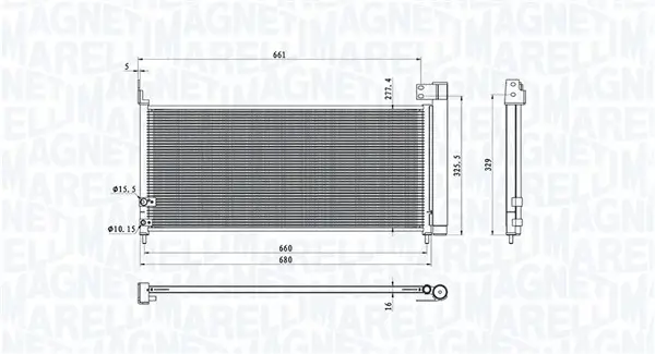 Kondensator, Klimaanlage MAGNETI MARELLI 350203107200