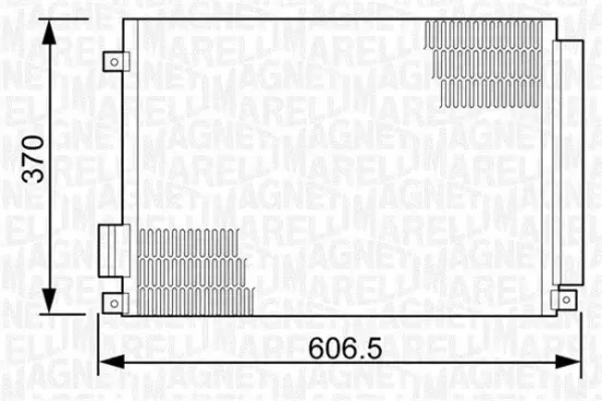 Kondensator, Klimaanlage MAGNETI MARELLI 350203497000 Bild Kondensator, Klimaanlage MAGNETI MARELLI 350203497000