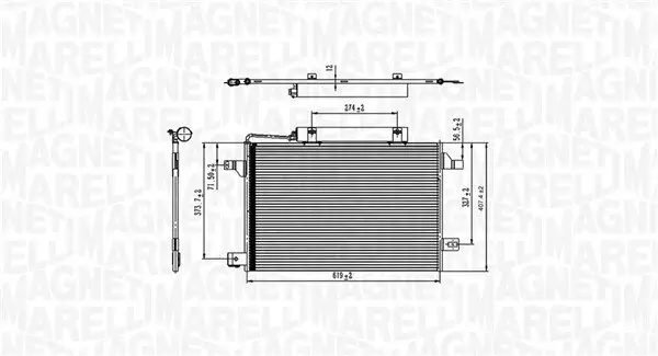 Kondensator, Klimaanlage MAGNETI MARELLI 350203745000
