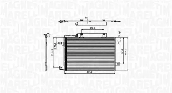 Kondensator, Klimaanlage MAGNETI MARELLI 350203745000 Bild Kondensator, Klimaanlage MAGNETI MARELLI 350203745000