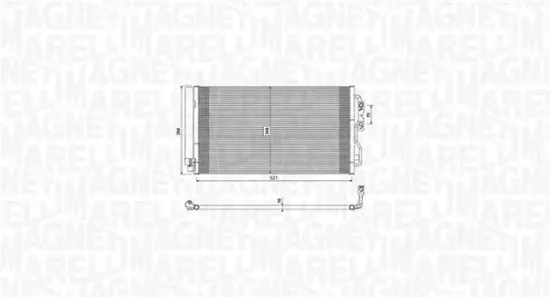 Kondensator, Klimaanlage MAGNETI MARELLI 350203751000 Bild Kondensator, Klimaanlage MAGNETI MARELLI 350203751000