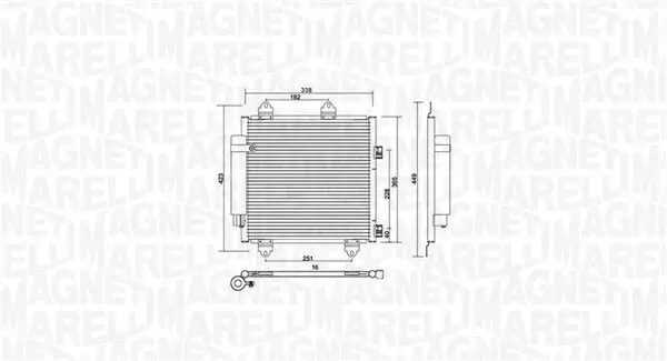 Kondensator, Klimaanlage MAGNETI MARELLI 350203753000