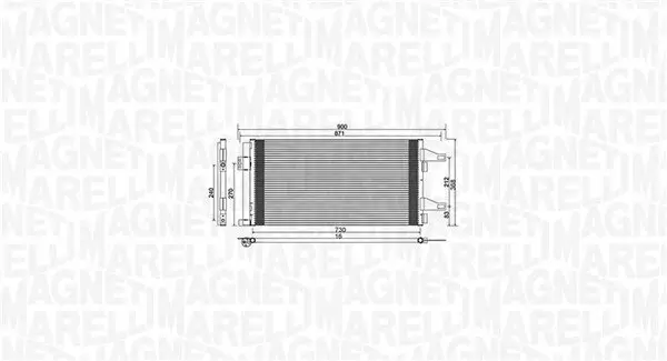 Kondensator, Klimaanlage MAGNETI MARELLI 350203761000