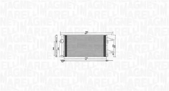 Kondensator, Klimaanlage MAGNETI MARELLI 350203761000 Bild Kondensator, Klimaanlage MAGNETI MARELLI 350203761000