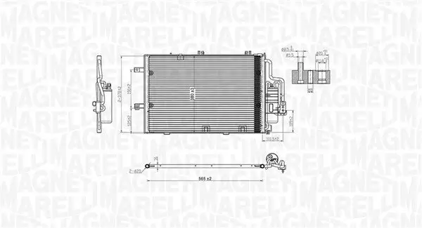 Kondensator, Klimaanlage MAGNETI MARELLI 350203770000