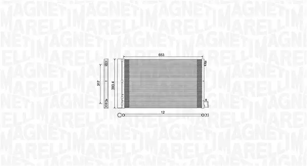 Kondensator, Klimaanlage MAGNETI MARELLI 350203779000