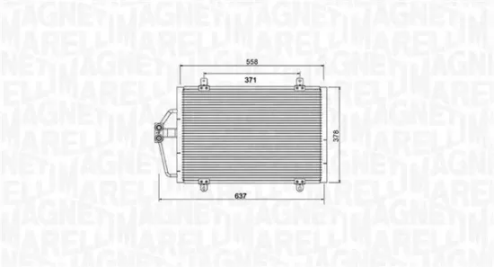 Kondensator, Klimaanlage MAGNETI MARELLI 350203784000 Bild Kondensator, Klimaanlage MAGNETI MARELLI 350203784000