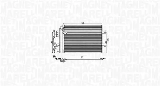 Kondensator, Klimaanlage MAGNETI MARELLI 350203785000 Bild Kondensator, Klimaanlage MAGNETI MARELLI 350203785000