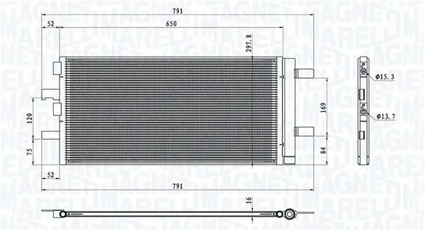 Kondensator, Klimaanlage MAGNETI MARELLI 350203786000