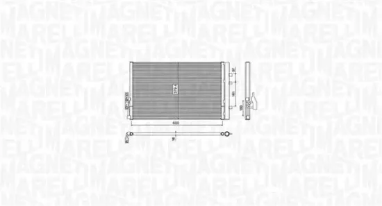 Kondensator, Klimaanlage MAGNETI MARELLI 350203788000 Bild Kondensator, Klimaanlage MAGNETI MARELLI 350203788000