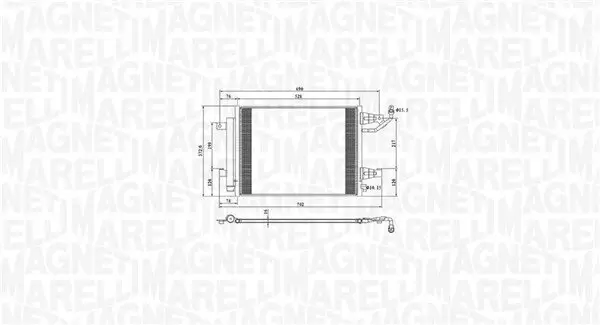Kondensator, Klimaanlage MAGNETI MARELLI 350203792000