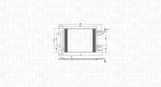 Kondensator, Klimaanlage MAGNETI MARELLI 350203792000 Bild Kondensator, Klimaanlage MAGNETI MARELLI 350203792000