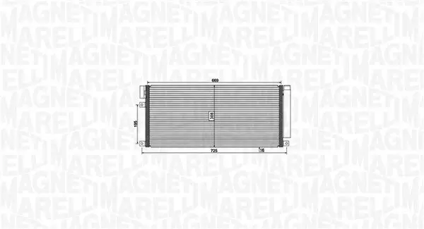Kondensator, Klimaanlage MAGNETI MARELLI 350203806000