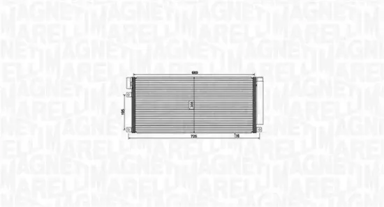 Kondensator, Klimaanlage MAGNETI MARELLI 350203806000 Bild Kondensator, Klimaanlage MAGNETI MARELLI 350203806000
