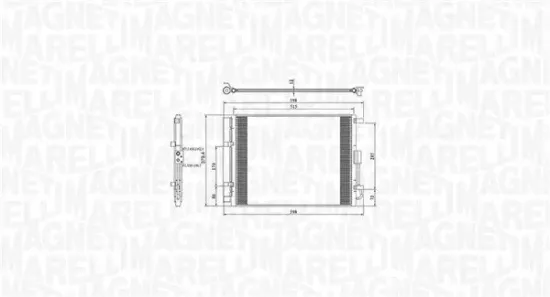 Kondensator, Klimaanlage MAGNETI MARELLI 350203809000 Bild Kondensator, Klimaanlage MAGNETI MARELLI 350203809000