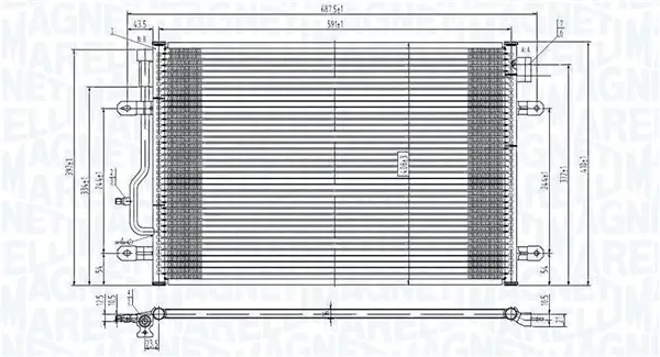 Kondensator, Klimaanlage MAGNETI MARELLI 350203817000