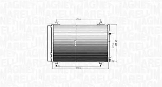 Kondensator, Klimaanlage MAGNETI MARELLI 350203820000 Bild Kondensator, Klimaanlage MAGNETI MARELLI 350203820000