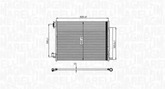 Kondensator, Klimaanlage MAGNETI MARELLI 350203823000 Bild Kondensator, Klimaanlage MAGNETI MARELLI 350203823000