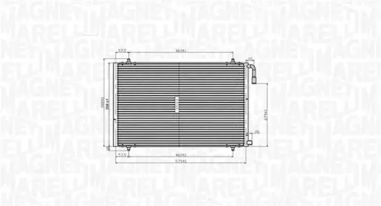 Kondensator, Klimaanlage MAGNETI MARELLI 350203825000 Bild Kondensator, Klimaanlage MAGNETI MARELLI 350203825000