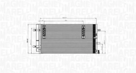 Kondensator, Klimaanlage MAGNETI MARELLI 350203827000 Bild Kondensator, Klimaanlage MAGNETI MARELLI 350203827000