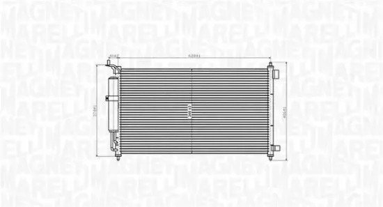 Kondensator, Klimaanlage MAGNETI MARELLI 350203829000 Bild Kondensator, Klimaanlage MAGNETI MARELLI 350203829000