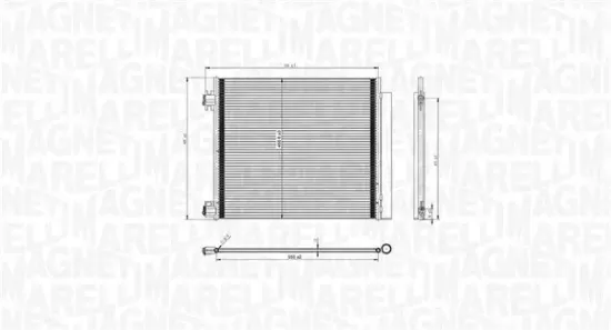 Kondensator, Klimaanlage MAGNETI MARELLI 350203832000 Bild Kondensator, Klimaanlage MAGNETI MARELLI 350203832000