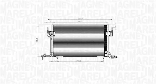 Kondensator, Klimaanlage MAGNETI MARELLI 350203838000