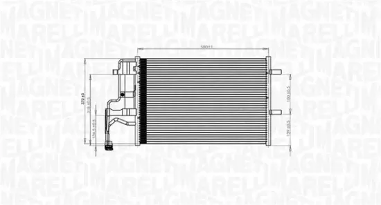 Kondensator, Klimaanlage MAGNETI MARELLI 350203844000 Bild Kondensator, Klimaanlage MAGNETI MARELLI 350203844000