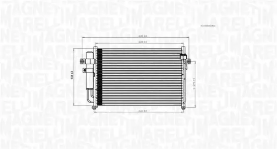 Kondensator, Klimaanlage MAGNETI MARELLI 350203846000 Bild Kondensator, Klimaanlage MAGNETI MARELLI 350203846000