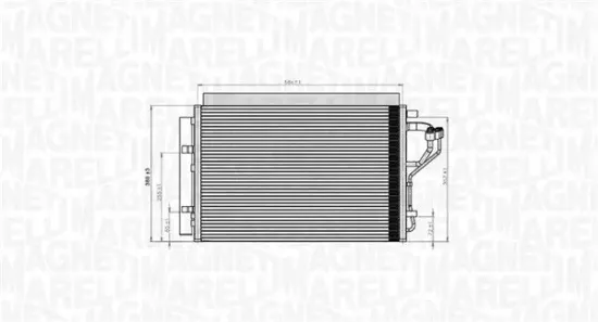 Kondensator, Klimaanlage MAGNETI MARELLI 350203851000 Bild Kondensator, Klimaanlage MAGNETI MARELLI 350203851000