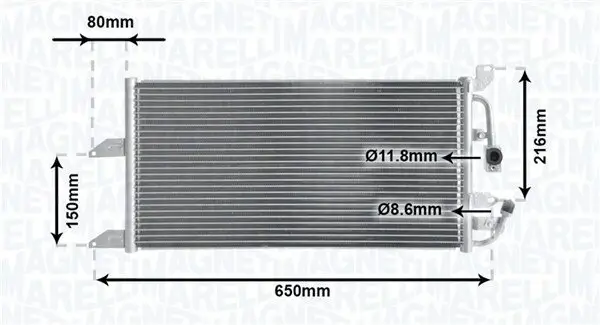 Kondensator, Klimaanlage MAGNETI MARELLI 350203852000