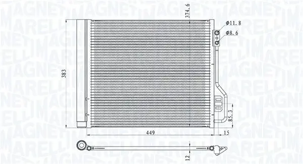 Kondensator, Klimaanlage MAGNETI MARELLI 350203854000