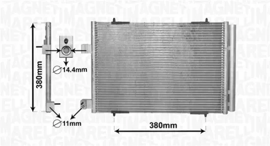 Kondensator, Klimaanlage MAGNETI MARELLI 350203855000 Bild Kondensator, Klimaanlage MAGNETI MARELLI 350203855000