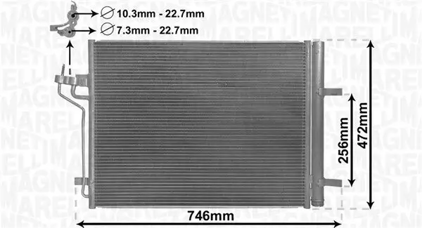 Kondensator, Klimaanlage MAGNETI MARELLI 350203880000