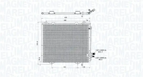 Kondensator, Klimaanlage MAGNETI MARELLI 350203889000