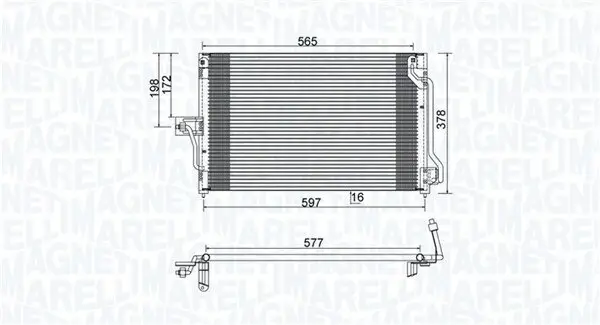 Kondensator, Klimaanlage MAGNETI MARELLI 350203897000
