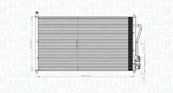 Kondensator, Klimaanlage MAGNETI MARELLI 350203898000