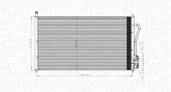 Kondensator, Klimaanlage MAGNETI MARELLI 350203898000 Bild Kondensator, Klimaanlage MAGNETI MARELLI 350203898000