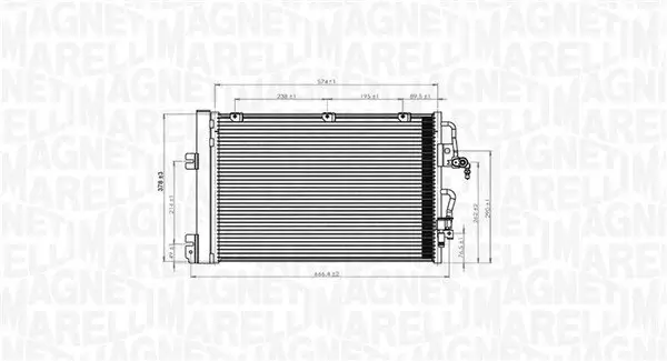 Kondensator, Klimaanlage MAGNETI MARELLI 350203900000