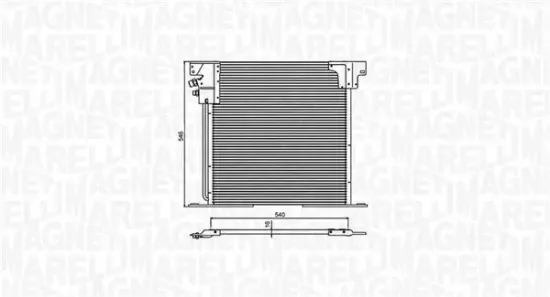 Kondensator, Klimaanlage MAGNETI MARELLI 350203903000 Bild Kondensator, Klimaanlage MAGNETI MARELLI 350203903000