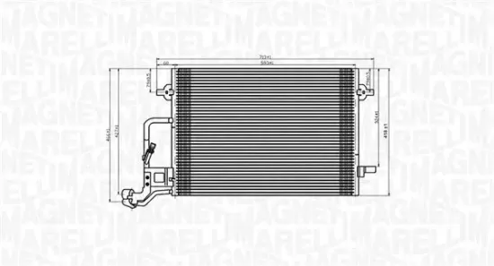 Kondensator, Klimaanlage MAGNETI MARELLI 350203909000 Bild Kondensator, Klimaanlage MAGNETI MARELLI 350203909000