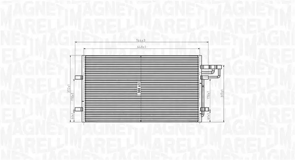 Kondensator, Klimaanlage MAGNETI MARELLI 350203915000