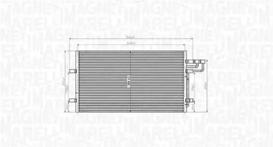 Kondensator, Klimaanlage MAGNETI MARELLI 350203915000 Bild Kondensator, Klimaanlage MAGNETI MARELLI 350203915000